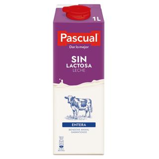 Leche Pascual sin lactosa entera brik 1L