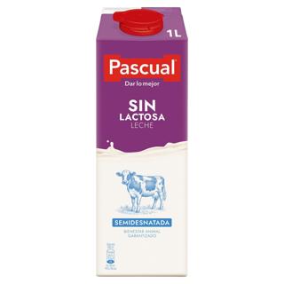 Leche Pascual sin lactosa semidesnatada brik 1L