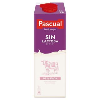 Leche Pascual sin lactosa desnatada brik 1L
