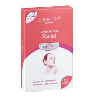 Bandas de cera Juliette Crowe facial 16ud+2 toallitas