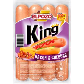 Salchichas KING bacon cheddar  330gr