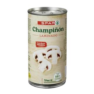 Champiñones Spar laminados lata 335gr