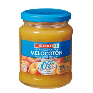 Mermelada Spar extra de melocotón 0% azúcares tarro 280gr
