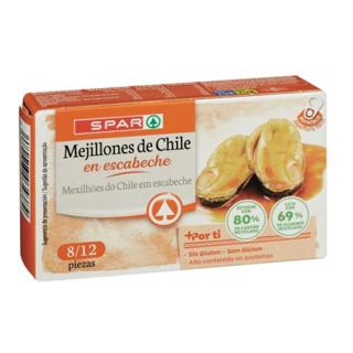 Mejillones Spar de Chile en escabeche 8-12 piezas 111gr