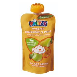 Pouch Pasitos con manzana/melocotón/pera 100% natural 120gr