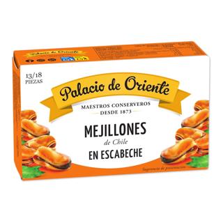 Mejillones Palacio De Oriente en escabeche 13/18 piezas lata 120gr