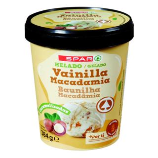 Helado Spar vainilla macadamia tarrina 384gr