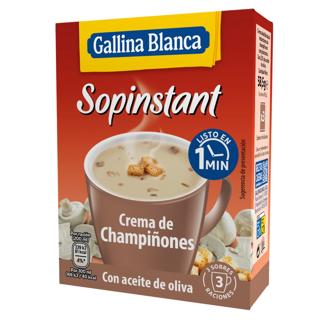 Crema Gallina Blanca sopinstant de champiñones con aceite de oliva 100gr