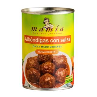 Albóndigas Mamía con salsa dieta mediterránea nueva receta lata 400gr