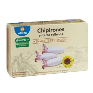 Chipirones Alteza enteros rellenos en aceite de girasol lata 115g