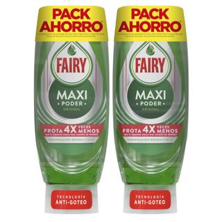 Lavavajillas Fairy maxi poder limpieza fácil y sin esfuerzo 2x450ml