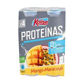 Yogur Kalise de proteínas líquido con mango y maracuyá 0% materia grasa 4x165ml