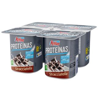 Yogur Kalise de proteínas stracciatella 0% materia grasa 4x125gr