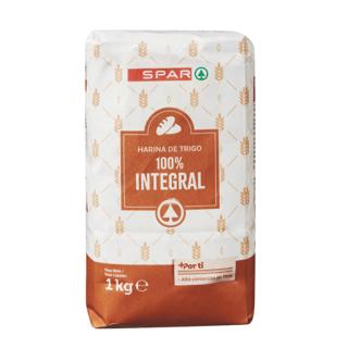Harina Spar de trigo 100% integral paquete 1kg