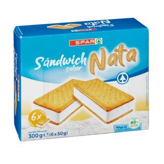 Helado Spar sandwich nata 6x50gr