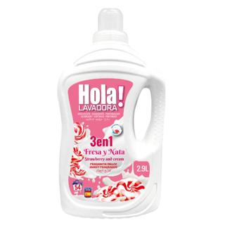 Detergente Hola! líquido 3 en 1 fresa y nata 54 lavados 2,9L