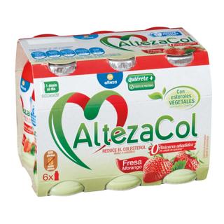 Altezacol Alteza bebible de fresa con esteroles vegetales 0% botella 6x100gr