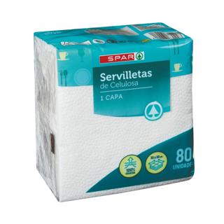 Servilletas Spar 1capa 30x30cm 80ud