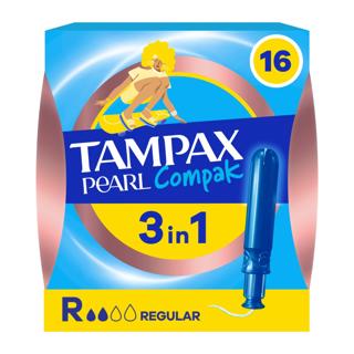 Tampón Tampax pearl compak regular 16ud