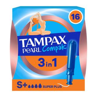 Tampón Tampax compak pearl súper plus 16ud