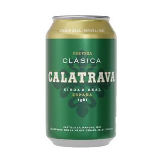 Cerveza Calatrava rubia clásica 4,8% lata 33CL