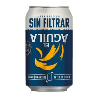 Cerveza El Aguila sin filtrar lata 33cl