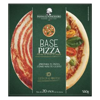 Base Pizza Panna & Pomodorocon con salsa de tomate Pack 2ud 560gr