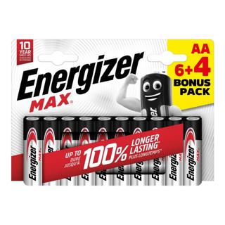 Pilas Energizer max alkaline lr6 aa chp10