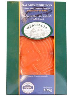 Salmón Casa Westfalia noruego ahumado en frío precortado 100gr