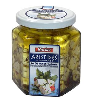 Queso Rücker tipo feta en aceite con hierbas 300gr