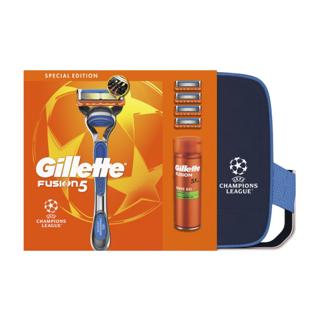 Neceser Gillette Fusion5 máquina afeitadora + 4 recambios + Gel Fusión 200ml
