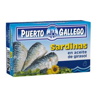 Sardinas Puerto Gallego en aceite de girasol rr-125gr