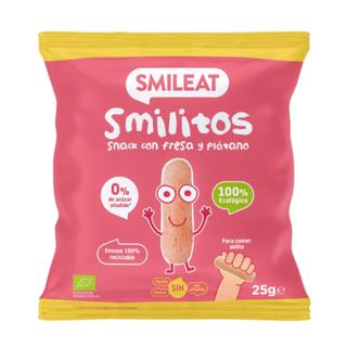 Snack Smileat con fresa y plátano sin gluten Eco 25gr