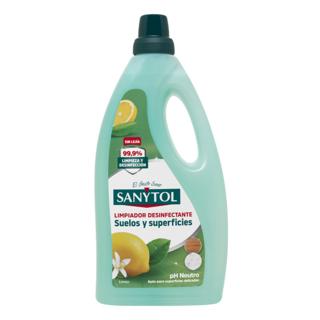 Limpiador Sanytol desinfectante para todo tipo de suelos y superficies limón ph neutro 1200ml