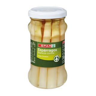 Espárragos Spar blancos cortos gruesos extra 9/12 190gr