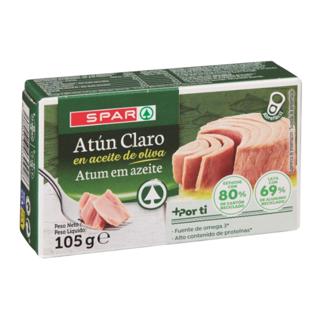 Atún Spar claro en aceite de oliva 105gr