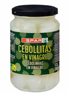 Cebollitas Spar blancas en vinagre 340gr