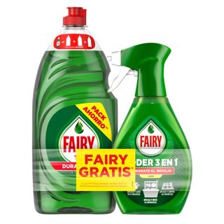 Lavavajillas Fairy original a mano 1015ml + spray poder 3en1 500ml