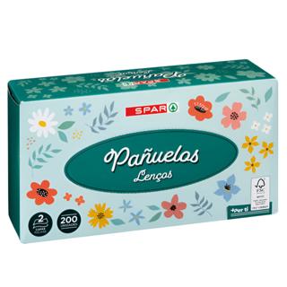 Pañuelo Spar facial 2 capas 200ud