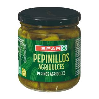 Pepinillos Spar agridulce 150/300 370ml