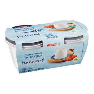 Queso Spar fresco tipo burgos 2x250gr