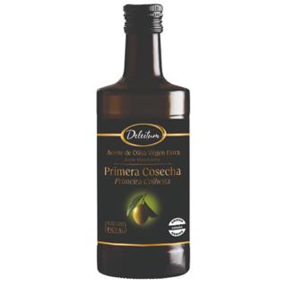 Aceite Deleitum virgen extra primera cosecha botella 500ml