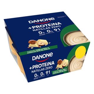 Yogur Danone +proteína sabor avellana y chocolate blanco 4x120gr