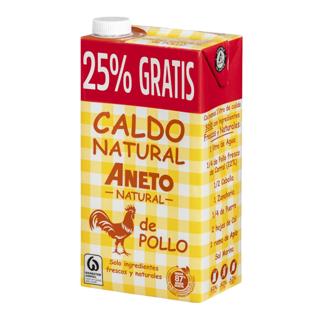 Caldo Aneto natural de pollo 750ml+250ml