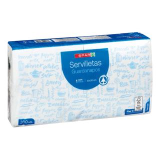 Servilletas Spar blancas 1 capa 30x30cm 200ud