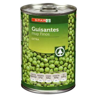 Guisantes Spar muy finos extra lata 400gr