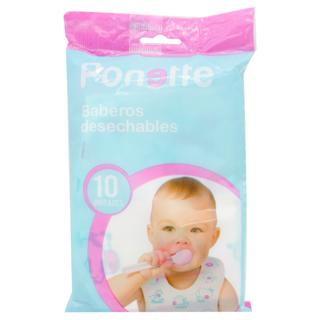 Babero Ponette desechable bolsa 10ud