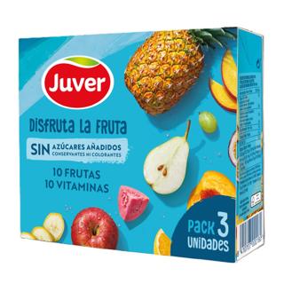 Néctar Juver Disfruta 10 frutas+ 10 vitaminas sin azúcar añadido brik 3x20cl