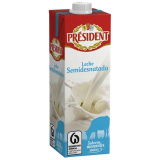 Leche President semidesnatada brik 1L