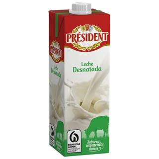 Leche President desnatada brik 1L
